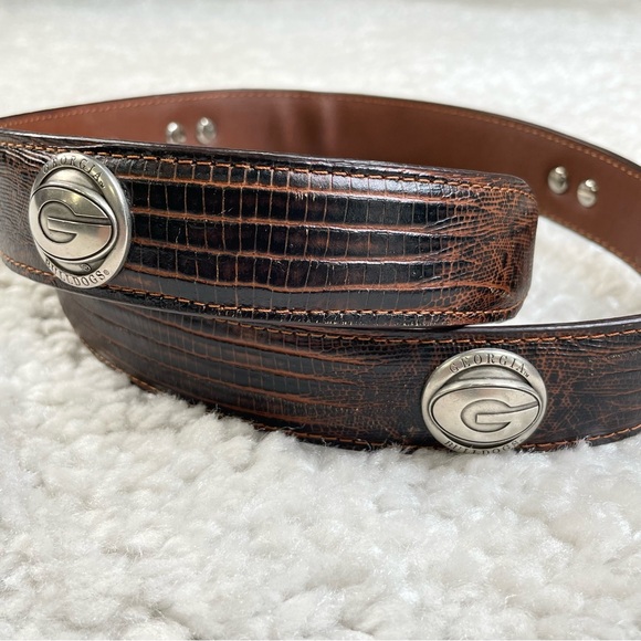 Zep Pro Georgia GA Bulldogs Leather Belt Sz 34 - Picture 1 of 11